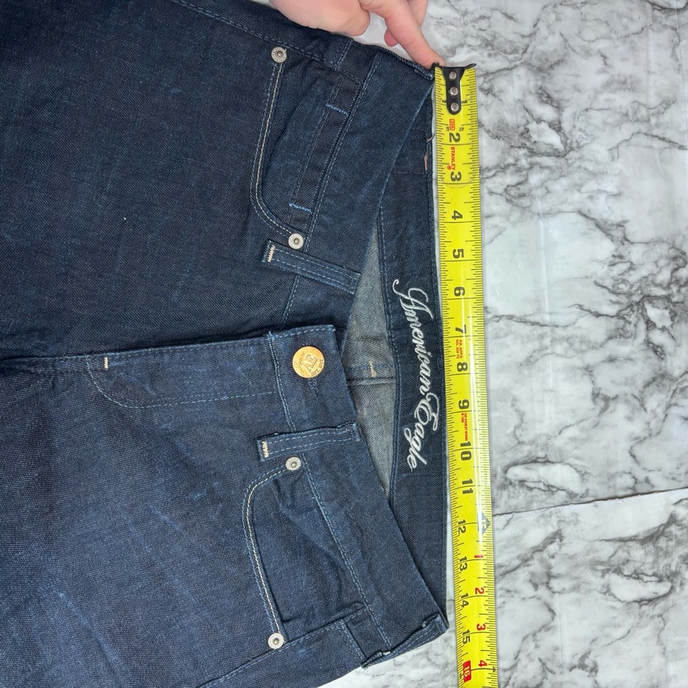 American Eagle vintage Y2K real flare dark Wash denim jeans size 6 - Picture 3 of 7